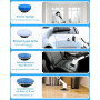 Brosse Electrique Nettoyage Rotative, Brosse de Nettoyage sans Fil avec 8 Têtes de Brosse Remplaçables, Electric Spin Scrubber a