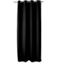 ED ENJOY HOME Rideau Occultant avec Œillets argentés, Noir, 140x240cm, 100% Polyester, Tissu Certifié Oeko-TEX, Collection Régli