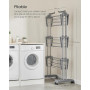 SONGMICS Étendoir à Linge, Séchoir Mobile à 4 Niveaux, avec roulettes, Pliable, 63,5 x (131-200) x 177,5 cm, Grande Capacité, Ut