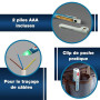 Peak Tech P 1030 - Détecteur de Tension Alternative Sans Contact avec Lampe LED, Plage de Fonctionnement 50 - 1000 V AC, Testeur