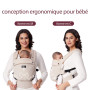 Momcozy Porte-bébé - Ergonomique, confortable et léger, adapté aux bébés de 3 à 20 kg, facile à enfiler, idéal pour une parental