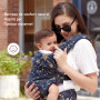Momcozy Porte-bébé - Ergonomique, confortable et léger, adapté aux bébés de 3 à 20 kg, facile à enfiler, idéal pour une parental