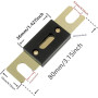 BOJACK Lot de 2 Porte-fusibles ANL à Coque Transparente 80A et 2 Fusibles ANL 80A 32 VCC pour Système Audio et Vidéo