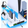 OIVO Support PS5 pour Playstation 5/ Pro/ Slim avec Ventilateur de Refroidissement à 3 Vitesses, Chargeur Manette Play 5 avec In