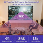 Écran de Projection Portable 120 Pouces avec Trépied - LEORFI Toile de Projection HD 4K 16:9 pour Intérieur/Extérieur, Projectio