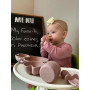 PandaEar Ensemble d'Alimentation Bébé en Silicone | Assiette Divisée avec Ventouse en Forme de Crabe et Tasse, Cuillères & Fourc