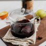 Qezodsx Casserole en Verre avec Couvercle, Marmite à Mijoter et Soupe Transparente, Haute Teneur en Borosilicate 1900 ML, Instal