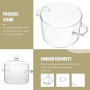 Qezodsx Casserole en Verre avec Couvercle, Marmite à Mijoter et Soupe Transparente, Haute Teneur en Borosilicate 1900 ML, Instal