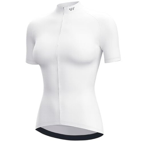 Lo.gas Maillot de Cyclisme Femmes Manches Courtes,Vêtements de Cyclisme Femme Respirant avec Poches Arrière
