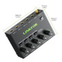 LiNKFOR Mini Mélangeur Audio Stéréo 4 Canaux Mélangeur de Ligne Ultra-Faible Bruit Switch Stereo/Mono, Contrôle du Volume Indépe