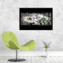 AREDE Tableau Décoration Murale sur Toile | Des insectes sur un billet | Art Déco Salon Chambre | Tableau Moderne 60 x 40 cm | P