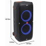 JBL PartyBox 310 Enceinte Bluetooth sans fil avec éclairage dynamique intégré, mode karaoké, basses puissantes et prise en charg