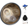 GLADFRESIT Handpan 18 pouces, 9 tons, sol mineur 440 Hz, avec support, sac, maillet durable et chiffon à poussière