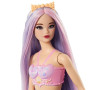 Barbie Poupées Sirènes avec Cheveux Fantaisie et Serre-tête, Jouets sirènes avec Bustiers inspirés de Coquillages et nageoires c