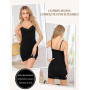 Sopesil Fond de Robe Femme Bretelles Réglables Col en V Jupon Séduisant en Dentelle Lingerie Élégante Chemise de Nuit Femme Gran