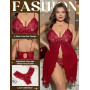 UMIPUBO Nuisette Sexy Femme Grande Taille Ensemble de Lingerie Sexy Coquine Hot Tenue Babydoll Teddy Vêtement de Nuit Col V Dent