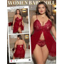 UMIPUBO Nuisette Sexy Femme Grande Taille Ensemble de Lingerie Sexy Coquine Hot Tenue Babydoll Teddy Vêtement de Nuit Col V Dent