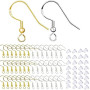 200 Pièces Crochets de Boucle d'oreille Or Argenté, Fil d'oreille Crochets avec Boule Ressort Hypoallergénique pour Fabrication