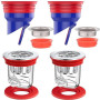 4 Pièces Clapet Anti Odeur Douche WISIRENT, 2 Pièces 35-52mm 2 Pièces 33-50mm Anti Odeur Douche, Bouchon Anti Odeur Douche Noyau