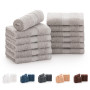 Todocama - Lot de 12 Serviettes de Toilette (30 x 30 cm) 100% Coton Doux et Absorbant, 550 g/m² Premium, (Gris Clair)