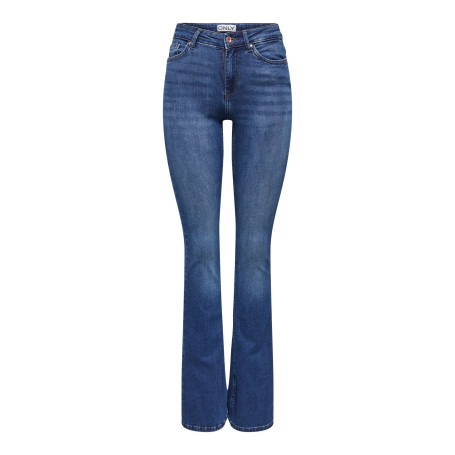 ONLY Jean Flared ONLBLUSH Taille Moyenne Flared Fit Jeans
