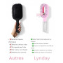 Brosse a cheveux demelante magique avec Spray Intégré, Brosse Magique Anti-Statique pour Cheveux Fins et Fragiles, Massage Cuir