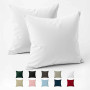 Taie Oreiller 65x65 Coton Renforcé (Set de 2) - Blanc - Tissage serré de 57 Fils/cm² - Taie Oreiller 65 x 65 cm- Certifié Oeko T