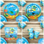 Décorations de fête sous la mer – Vaisselle de fête sous la mer – Assiettes à dessert, assiettes, tasses, serviettes, nappes, pa