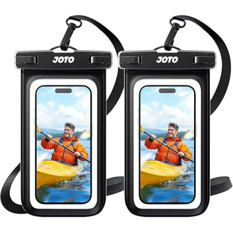 JOTO 2 Pochettes Étanches Smartphone Certifiée IPX8 iPhone 17/16/15/14/13/12/11 Plus Pro Max, Redmi Note 13/13 Pro 12 A3, Galaxy