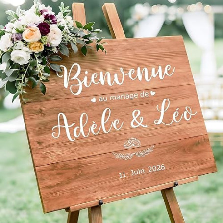 9 Feuilles Autocollant Lettres Chiffres Mariage Stickers Panneau de Bienvenue au Mariage Panneau D'accueil Lettres Français Mois