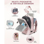 SZLX Sac à Dos Voyage Babine Sous Vide avec Pompe 40x30x20 Bagage Cabine 40x20x25 Sous Vide pour Ryanair Wizz air Easyjet Bagage