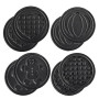 LEHMANN Mini Gaufrier avec Plaques Interchangeables, 4 Rond Formes : Cœur, Classique, Citrouille, Pain d’Épices, Revêtement Anti