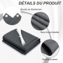 HENG FENG Brise Vue Balcon 90x300cm PES, Pare-Exterieur Cache Occultant pour Terrasse, Résistant à l'eau et aux UV, Anthracite