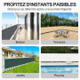 HENG FENG Brise Vue Balcon 90x300cm PES, Pare-Exterieur Cache Occultant pour Terrasse, Résistant à l'eau et aux UV, Anthracite