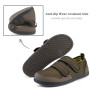 Hsyooes Chaussons Femme Hommes Chaussures Réglables Scratch Pantoufles Sandales Respirable Diabéthique Chaussons Orthopédique An