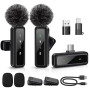 Microphone de Lavalier sans fil pour iPhone, iPad, appareils Android - Mini microphone à pince avec suppression du bruit, appair