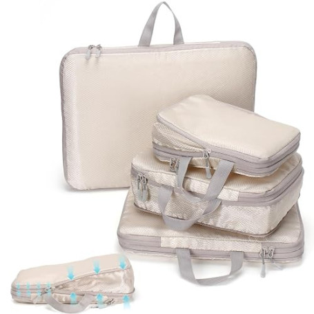 Euqvunn sac Compression Voyage, Large Organisateurs de Voyage sac de Rangement, Waterproof Pochette Rangement Valise, Organisate