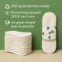 EcoRita – Lot de 5 Protège-Slips Lavables 100% Coton (L) | Fait Main en France