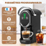 Magician1 Machine à café Capsules pour Nespresso, Dolce Gusto, Lavazza A Modo Mio, Dosettes ESE 44mm et Café Moulu, Température 