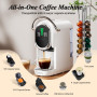 Cafelffe Machine à Café Multi-Capsules MK-609S 6 en 1, 7 tailles de tasse, machine expresso 19 bars, compatible avec les capsule