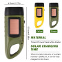 Sporgo Lampe de poche à manivelle LED rechargeable : 2 pièces lampes de poche solaires dynamo avec mousqueton, mini lampe de poc