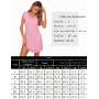 Uniexcosm Robe De Nuit avec Dentelle Chemise De Nuit Femme Coton Nuisette Femme