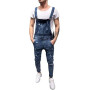 Générique Denim Dungarees Overalls Jeans Salopette Hommes Slim Pantalons