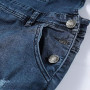 Générique Denim Dungarees Overalls Jeans Salopette Hommes Slim Pantalons