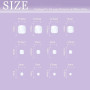24 Pièces Court Carré Faux Ongles D'orteil Français Nude Rose Faux Ongles pour Orteil Ballerine Strass Acrylique Pleine Couvertu