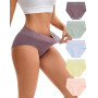 INNERSY Culotte Femme Coton Dentelle Taille Haute Slip pour Femmes Élastique sous-Vêtements Lot de 5