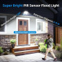 Aigostar 20W Projecteur LED Extérieur avec Détecteur de Mouvement，2 Pièces，1650LM Ultra Mince Spot LED Interieur，Lumière de Sécu