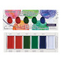 Kuretake GANSAI TAMBI (Granulating colors III) Set de aquarelle peinture, Lot de 6 couleurs, pour les artistes professionnels, N