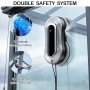 Robot Nettoyeur de Vitre, 6000Pa Robot Laveur de Vitre Automatique avec Double Pulvérisation d'eau, 3 Modes de Nettoyage, Systèm