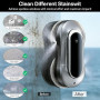 Robot Nettoyeur de Vitre, 6000Pa Robot Laveur de Vitre Automatique avec Double Pulvérisation d'eau, 3 Modes de Nettoyage, Systèm